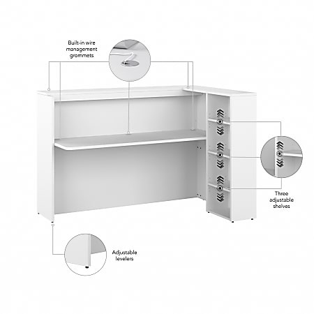 Bush Business Furniture Studio C 72 W Reception Computer Desk With