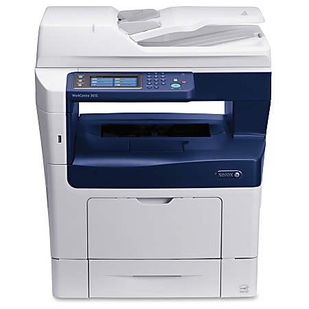 Xerox® WorkCentre Monochrome Laser All-In-One Printer, Scanner, Copier And Fax, 3615/DN