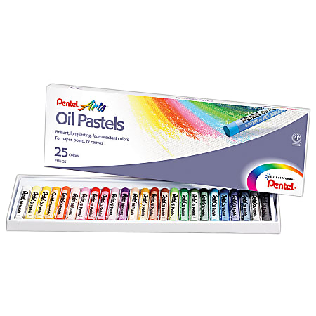 Oil Crayons, assorted colours, 25x6 pc/ 1 pack