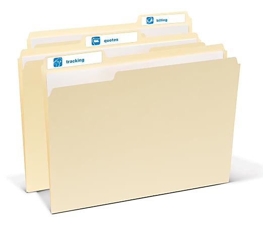 9/16 x 2-3/4 Inches 154 Labels White ADVANTUS Self Adhesive File Folder Labels 