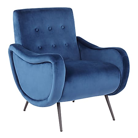 LumiSource Rafael Lounge Chair, Black/Blue