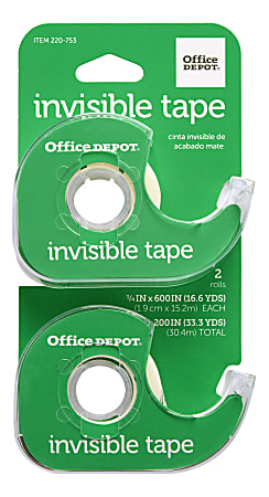 Office Depot® Brand Invisible Tape With Dispenser, 3/4"