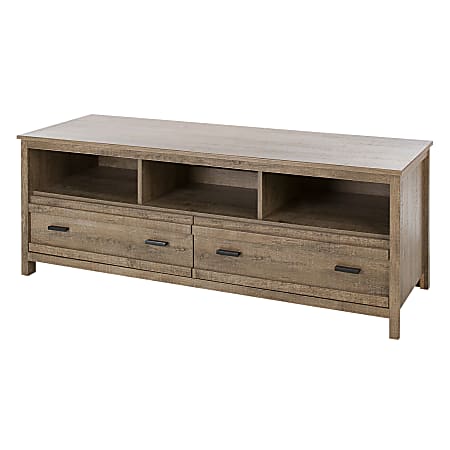 South Shore Exhibit TV Stand For 60" TVs, Weathered Oak