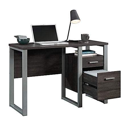 Single pedestal desk best sale with filing drawer