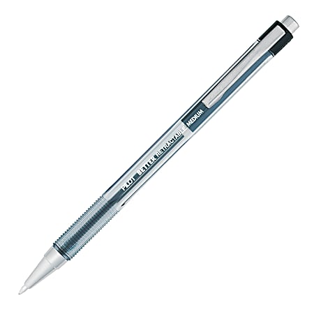 Pilot® Better™ Retractable Ballpoint Pen, Medium Point, 1.0 mm, Translucent Black Barrel, Black Ink