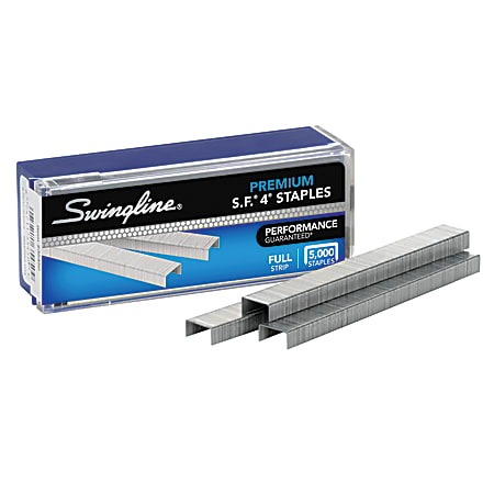 Swingline® S.F. 4 Premium Staples, 1/4" Full Strip, Box Of 5,000