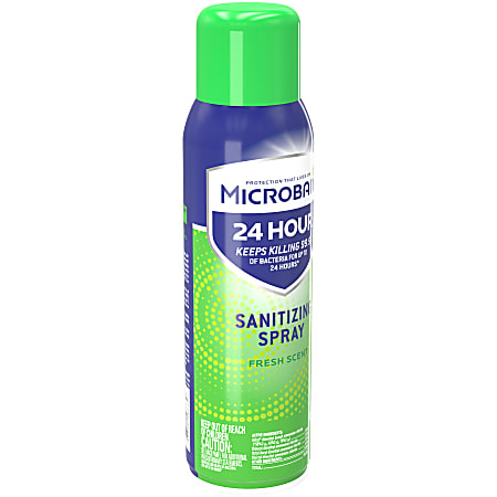 Microban® 24-Hour Disinfectant Sanitizing Spray, Fresh Scent, 15 Fl Oz