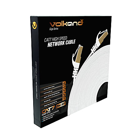 VolkanoX Giga Series Cat 7 High Speed Gigabit Cable White VK WT - Office Depot