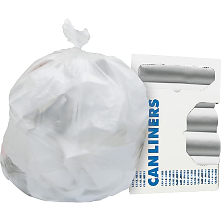 Heritage 0.01 mil Trash Bags, 5 gal, 17"H x 17"W, Natural, 50 Bags Per Roll, Case Of 40 Rolls