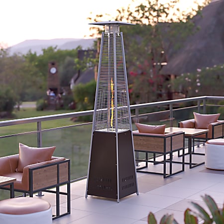 Flash Furniture Sol Stainless-Steel Pyramid 42,000 BTU Outdoor