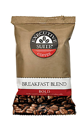 Executive Suite® Coffee Single-Serve Coffee Packets, Bold Roast, Breakfast Blend, 1 Oz, Carton Of 42