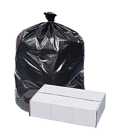 Black Low Density Can Liners, 38 x 58 in., 60 gal, 1.65 mil