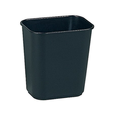 Rubbermaid® Durable Rectangular Plastic Wastebasket, 3.25 Gallons, 12"H x 11-1/2"W x 8"D, Black
