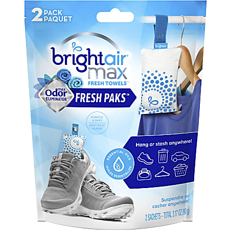 Bright Air Fresh Pak Sachets - Sachet - Fresh - 2 / Pack - Odor Neutralizer, Phthalate-free, Paraben-free, Formaldehyde-free, NPE-free, BHT Free Bright Air Fresh Pak Sachets - Sachet - Fresh - 2 / Pack - Odor Neutralizer, Phthalate-free, Paraben-free, Formaldehyde-free, NPE-free, BHT Free