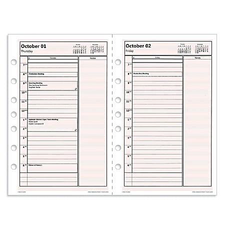 Day-Timer® Print Your Own Pages Planner Refill, 5 1/2" x 8 1/2", Pink