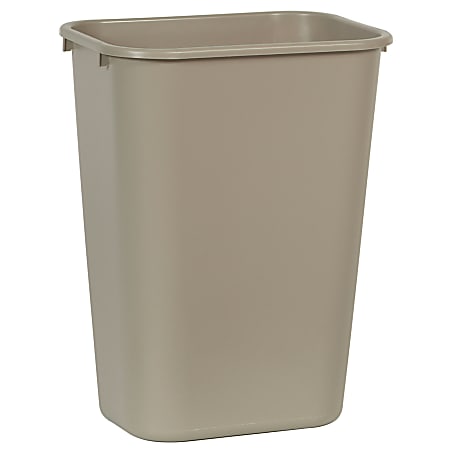 Rubbermaid® Durable Polyethylene Wastebasket, 10 1/4 Gallons (38.8L), Beige