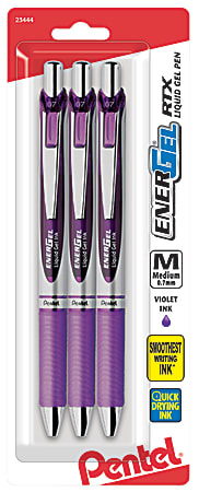 Pentel EnerGel RTX Retractable Liquid Gel Pen, (0.7mm) Metal Tip, Medium  Line, Assorted Ink