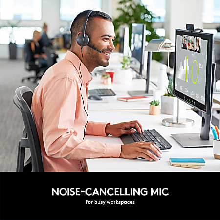 Logitech H340 USB Headset Black Office Depot