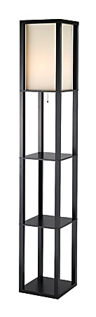 Adesso® Titan Tall Shelf Floor Lamp, 72" H, Black