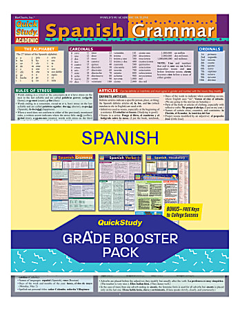 QuickStudy Grade Booster Pack, Spanish