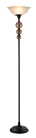Adesso® Lena Tall Floor Lamp, 71"H, Black