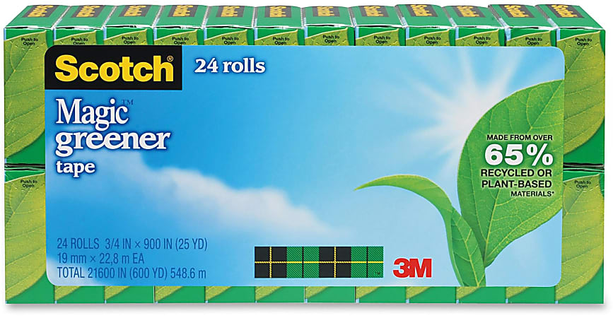 Scotch Magic Greener Invisible Tape 34 x 900 Clear Pack of 10 rolls -  Office Depot