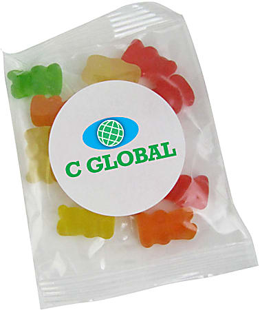 Custom Personalized Gummy Bears 1 oz Goodie Bag