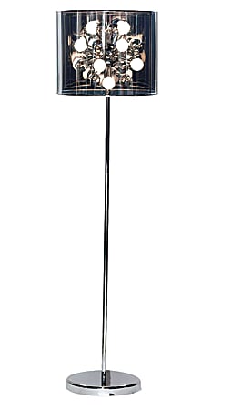 Adesso® Starburst Floor Lamp, 60"H, Chrome