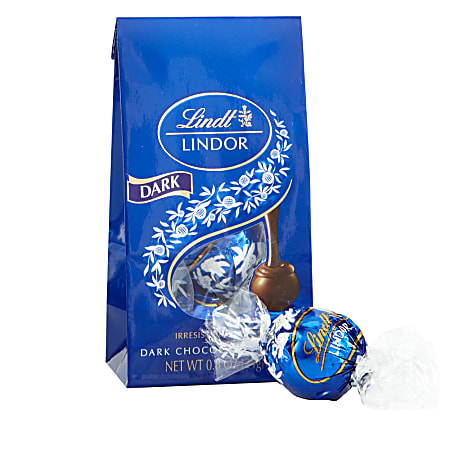 Lindt Lindor Truffles, Dark Chocolate, 2 Truffles Per Bag, Pack Of 24 Bags