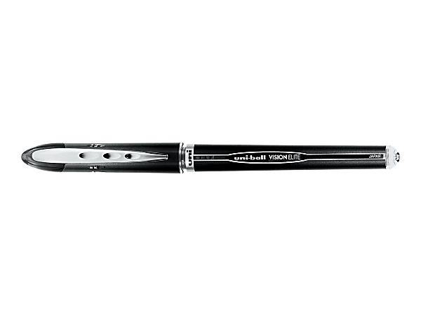 uni-ball® Vision Elite Rollerball Pens, 0.5 mm, Light Gray Barrel, Black Ink