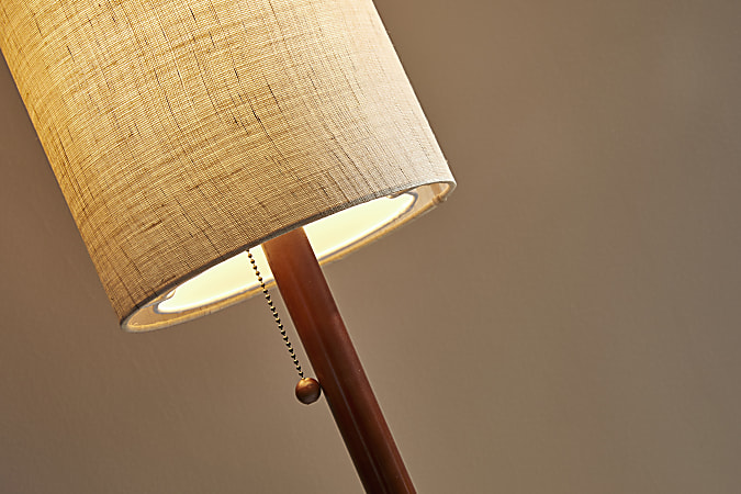 Walnut Adesso 3338-15 Hamptons Floor Lamp Smart Outlet Compatible 65"