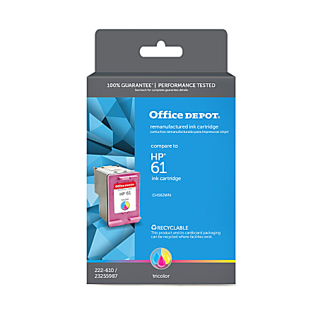 Office Depot® Brand Remanufactured Tri-Color Ink Cartridge Replacement For HP 61