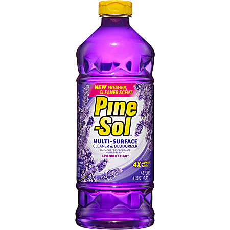 Pine-Sol Multi-Surface Cleaner - Concentrate - 48 fl oz (1.5 quart) - Lavender Scent - 8 / Carton - Purple