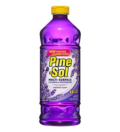 Pine-Sol Multi-Surface Cleaner - Concentrate - 48 fl oz (1.5 quart) - Lavender Scent - 8 / Carton - Disinfectant, Residue-free, Deodorize - Purple
