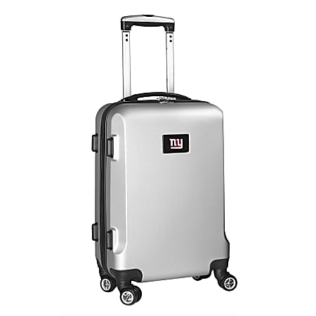 Denco 2-In-1 Hard Case Rolling Carry-On Luggage, 21"H x 13"W x 9"D, New York Giants, Silver