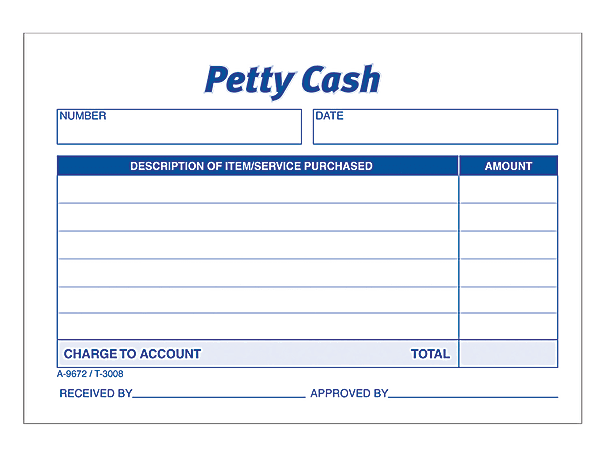 Adams® Petty Cash Receipt Pads, 50 Sheets Per Pad, 5" x 3 3/8", Pack Of 12 Pads