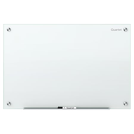 Quartet® Infinity™ Unframed Glass Non-Magnetic Dry-Erase Whiteboard, 24" x 18", White