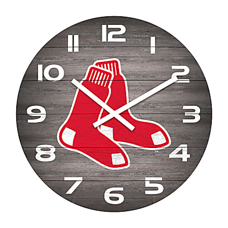Imperial MLB Weathered Wall Clock, 16”, Boston Red Sox
