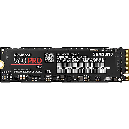 Samsung 960 EVO 1TB Internal Solid State Drive, PCI Express, M.2, MZ-V6P1T0BW