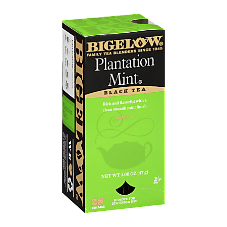 Bigelow® Plantation Mint® Tea Bags, Box Of 28