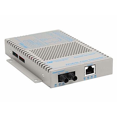 Omnitron OmniConverter SL 10/100 PoE Ethernet Fiber Media