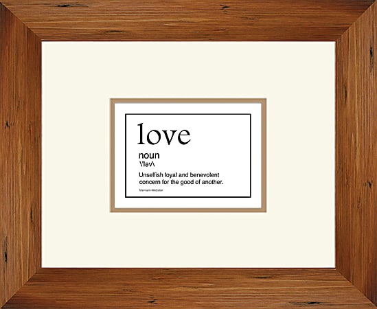 PTM Images Expressions Framed Wall Art, Love II, 16"H x 18"W, Brown