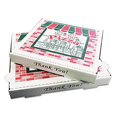 PIZZA Box Takeout Containers, 12", White, Pack Of 50 Containers