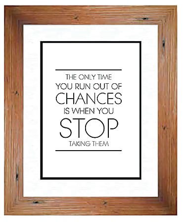 PTM Images Photo Frame, Chances, 10"H x 1 1/2"W x 12"D, Natural Wood