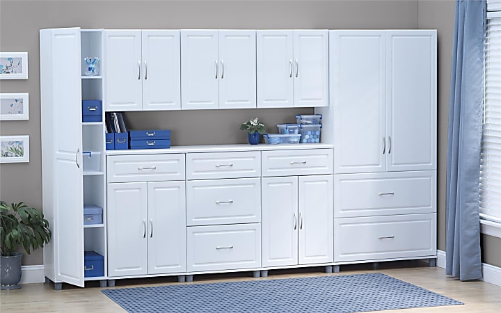 Ameriwood Home SystemBuild Kendall Storage Cabinet 2 Drawers 3 Shelves  White - Office Depot