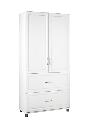 Ameriwood Home SystemBuild Kendall Storage Cabinet 2 Drawers 3 Shelves  White - Office Depot