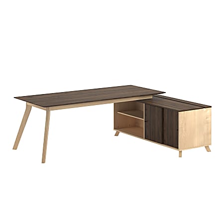 Ameriwood™ Home AX1 Executive Desk With Side Return, Walnut