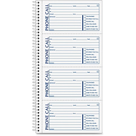Carbonless Duplicate SC1154-5D 400 Sets per Book SC1154D - 2PACK 5.50 x 11 Inches White/Canary Adams Message Book/Phone Call 