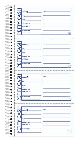 Adams® 2-Part Petty Cash Receipt Book, 5 1/2" x 11", Book Of 200 Sets