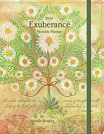 Wells Street By LANG 17-Month Planner, 7 3/8" x 9 3/4", Exuberance, August 2015-December 2016